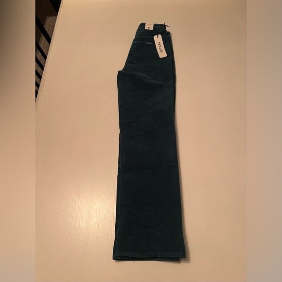 nwt ROLLA'S FREE PEOPLE original straight corduroy pant in forest green 27 - Picture 14 of 15